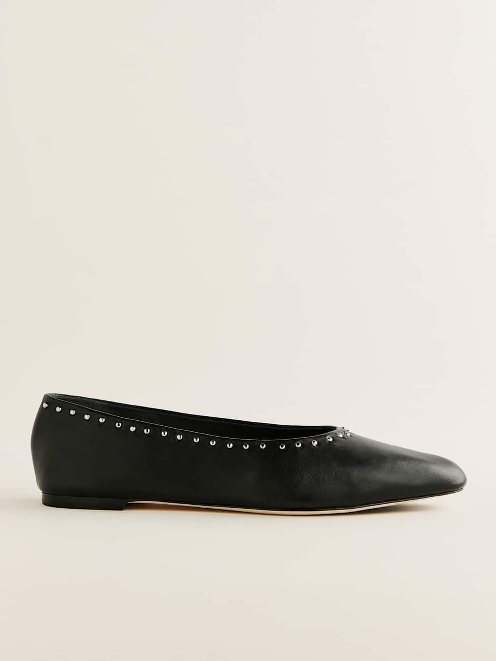 Maren Ballet Flat - Black W Studs