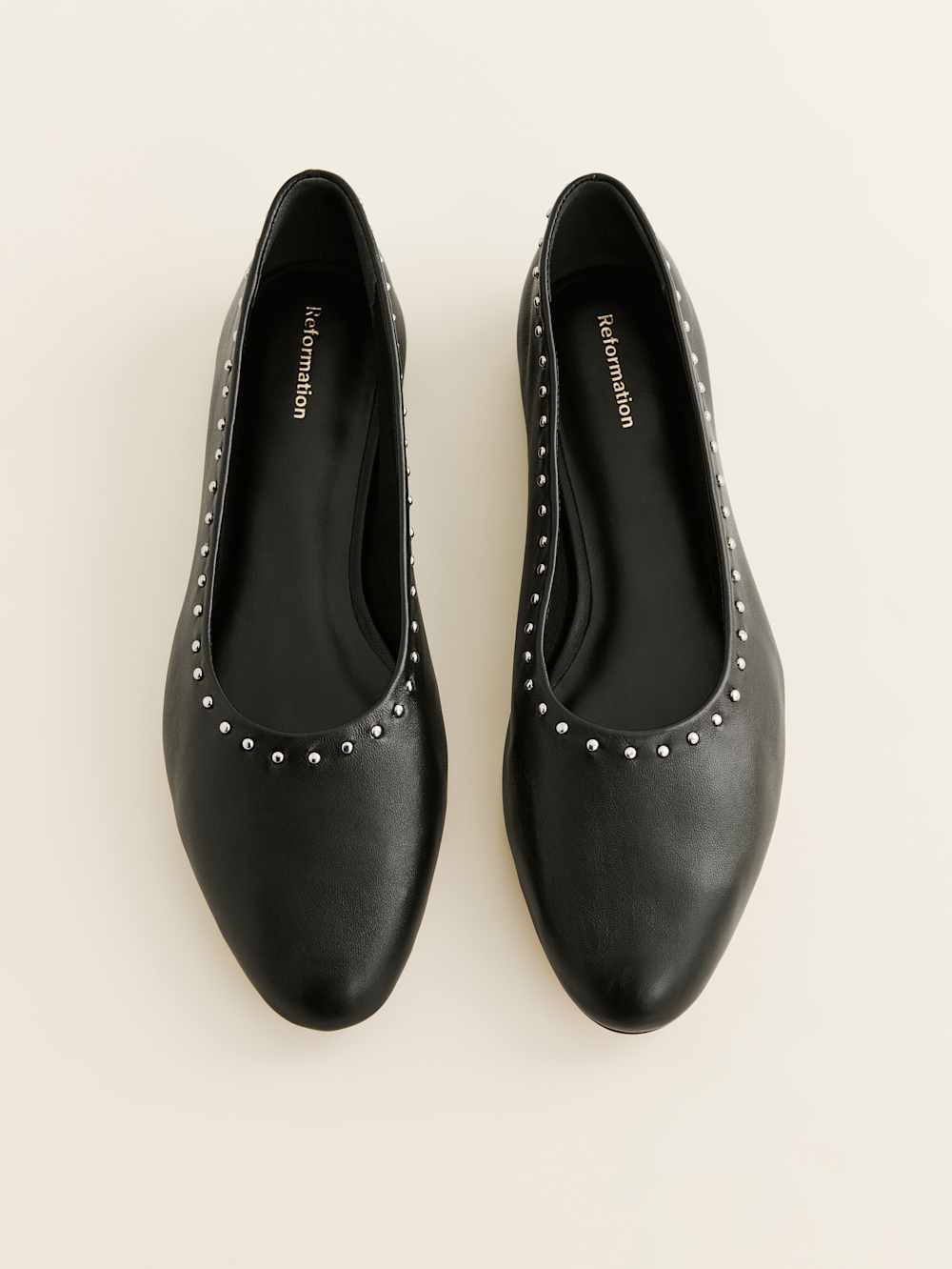 Maren Ballet Flat - Black W Studs