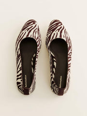 Maren Ballet Flat - Zebra Haircalf