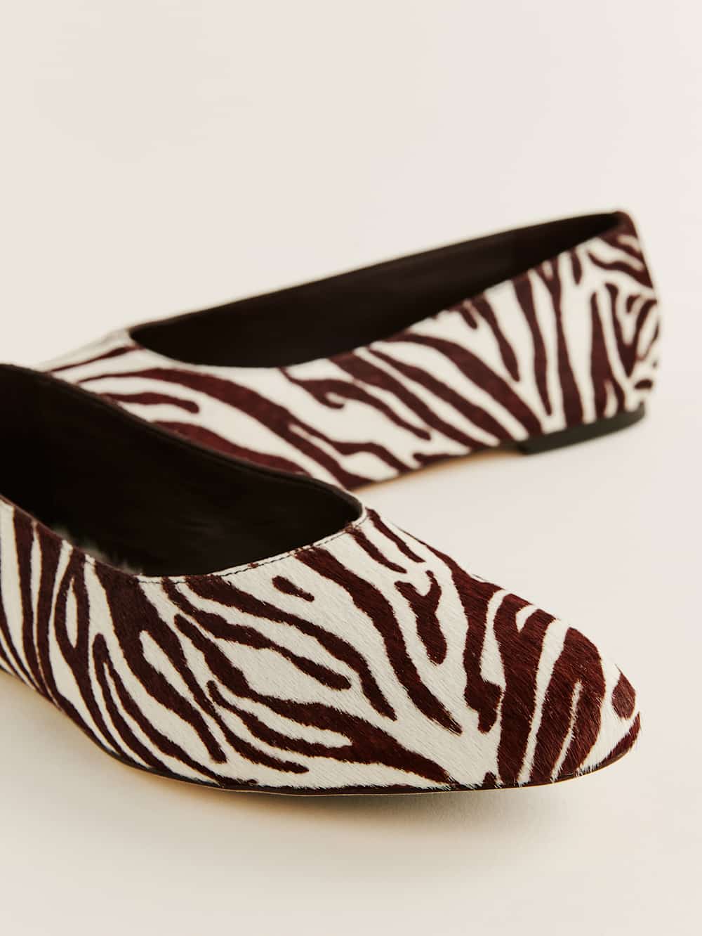 Maren Ballet Flat - Zebra Haircalf