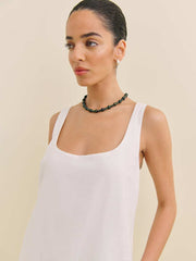 Hamley Linen Dress - White
