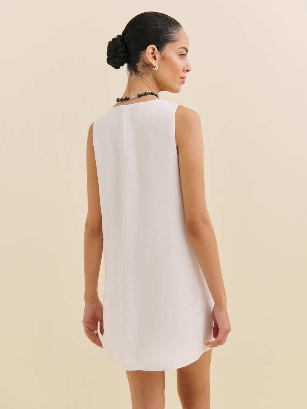 Hamley Linen Dress - White