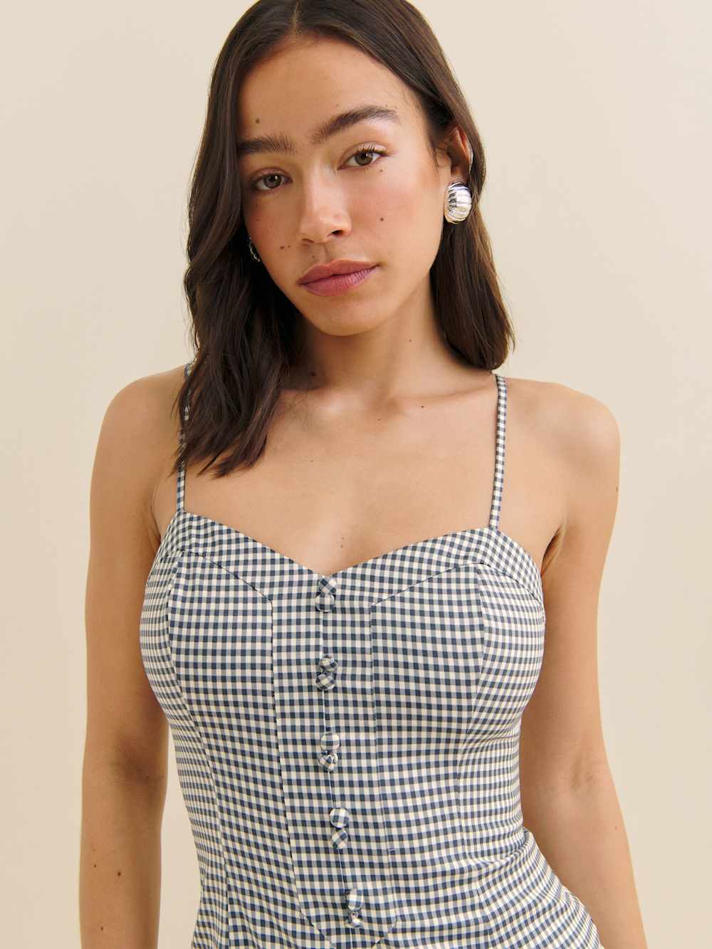Blanca Romper - Slate Check