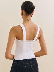 Darci Linen Top - White