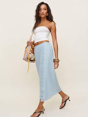 Felicity Linen Skirt - Mineral
