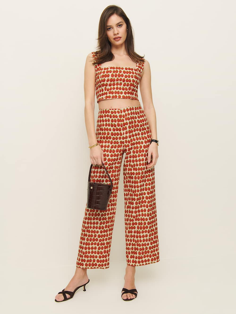 Jasmine Linen Top - Fresh Tomato