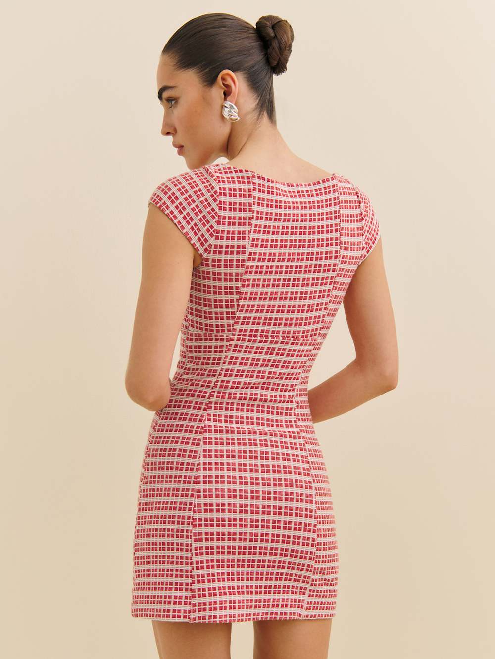 Xenia Knit Dress - Red Check