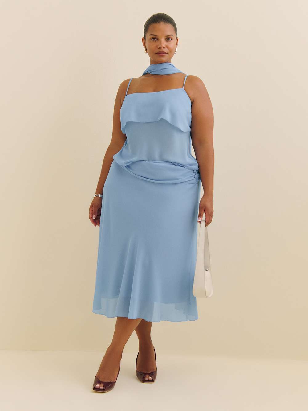 Olivia Low Waist Skirt Es - Ice Water