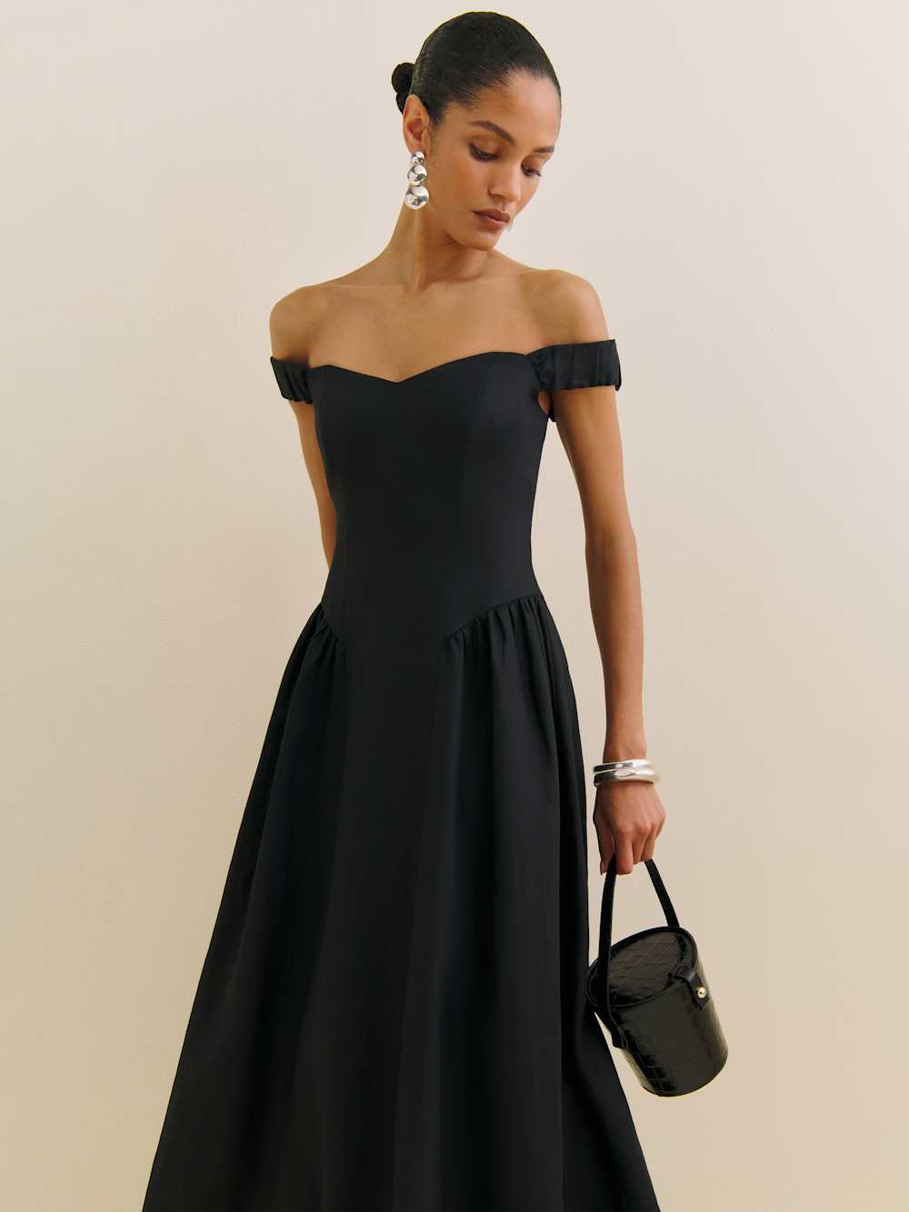 Monet Linen Dress - Black