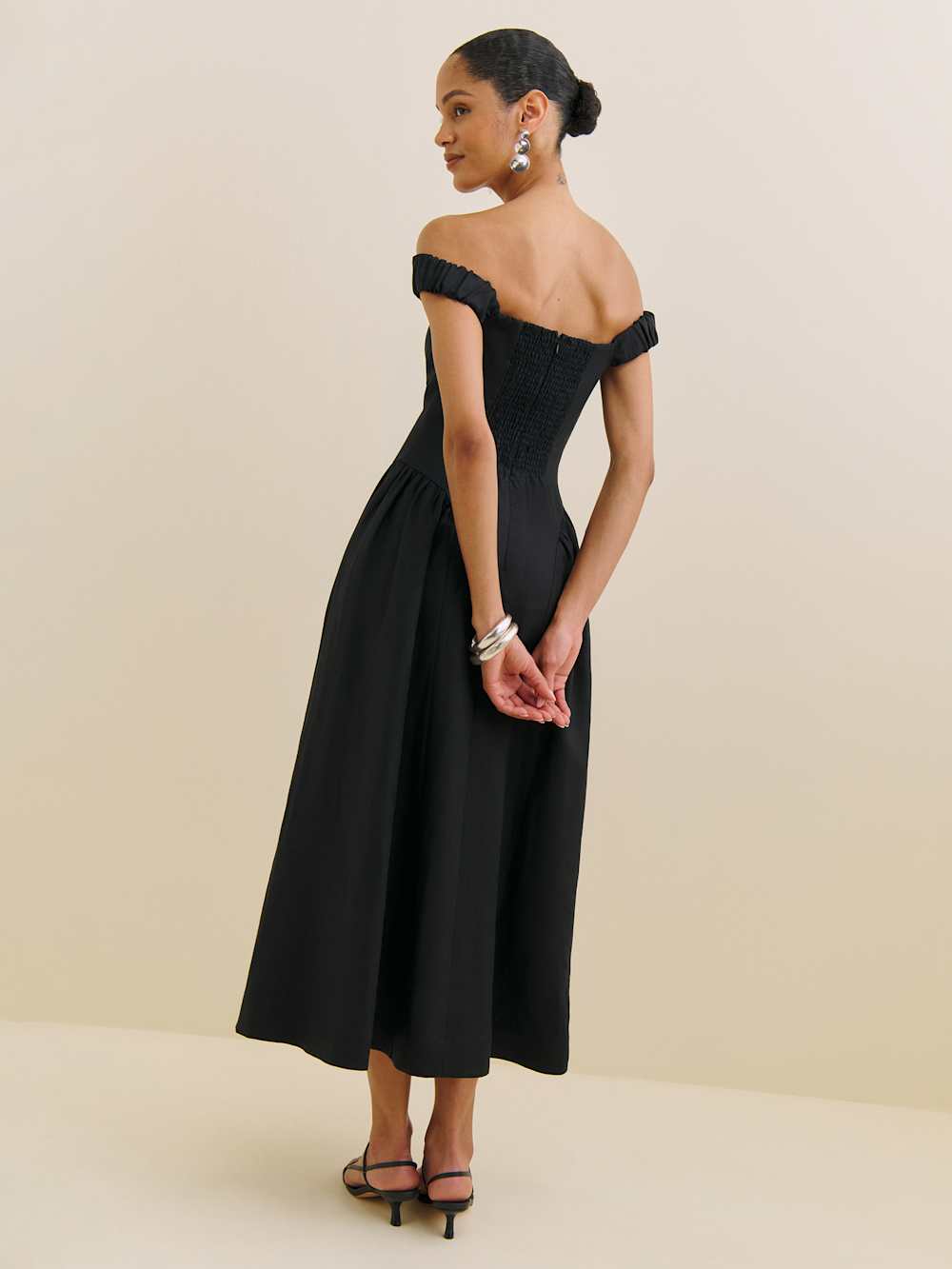 Monet Linen Dress - Black