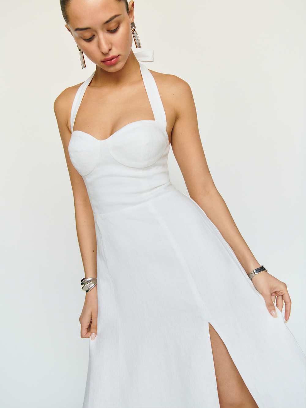 Tala Linen Dress - White