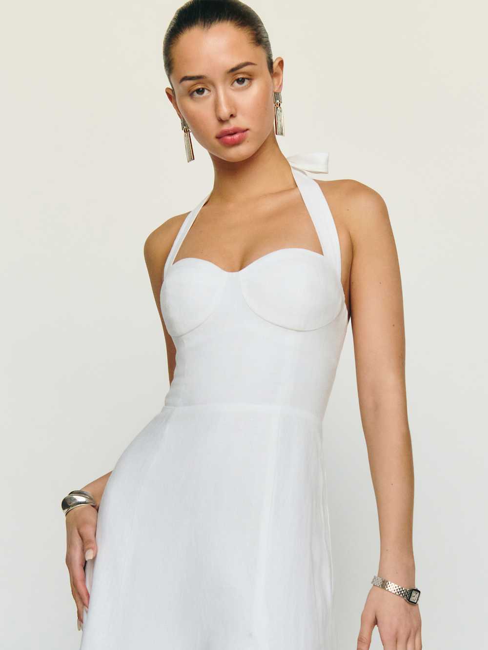 Tala Linen Dress - White