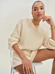 Collie Oversized Cotton Crew - Gossamer