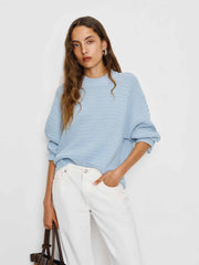 Collie Oversized Cotton Crew - Mineral