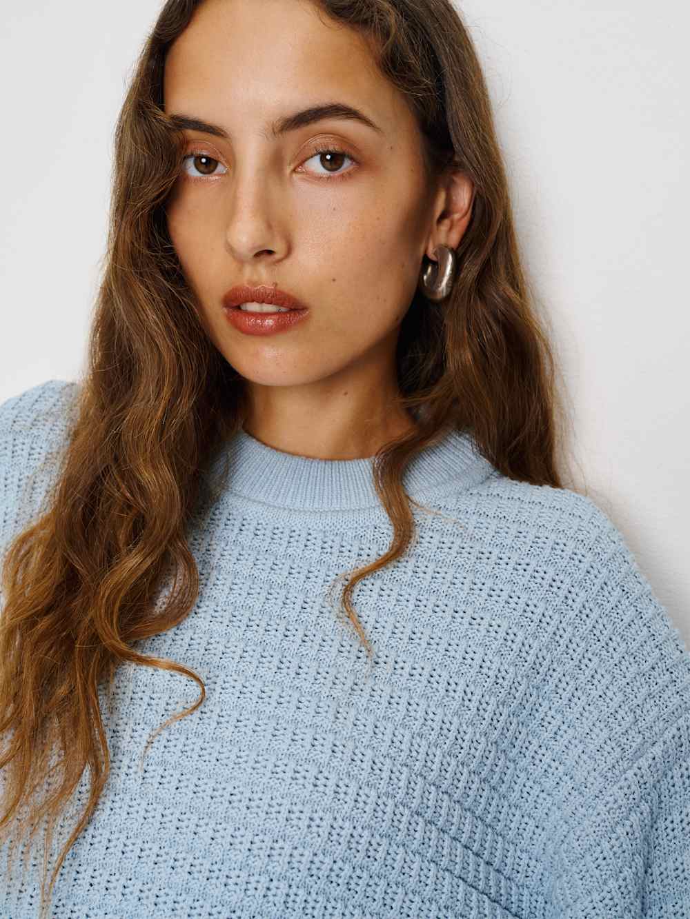 Collie Oversized Cotton Crew - Mineral