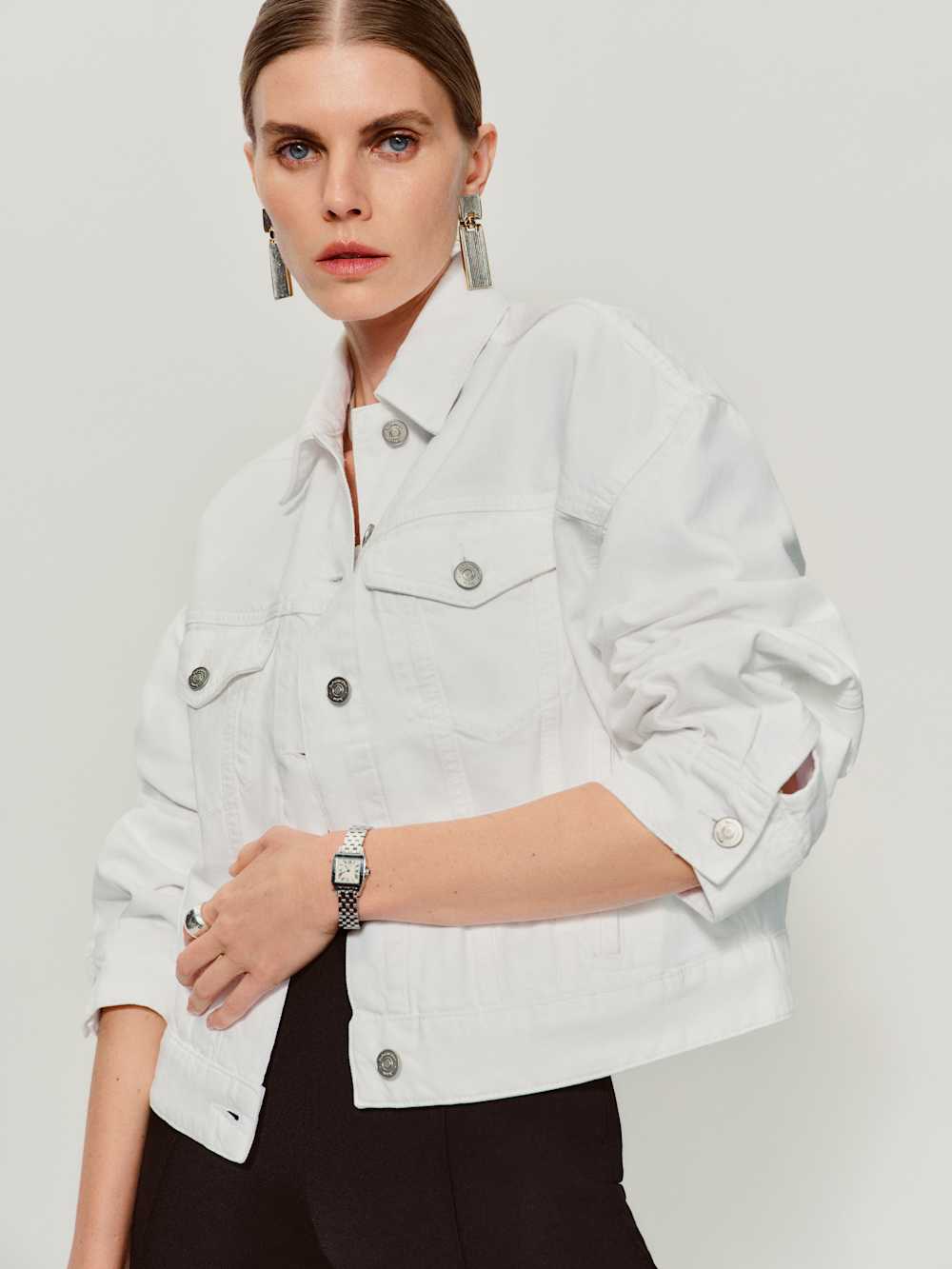 Rhodes Denim Jacket - Optic White