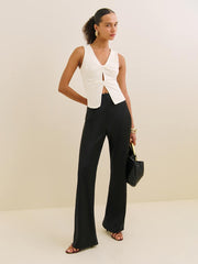 Tefi Knit Top - Fior Di Latte