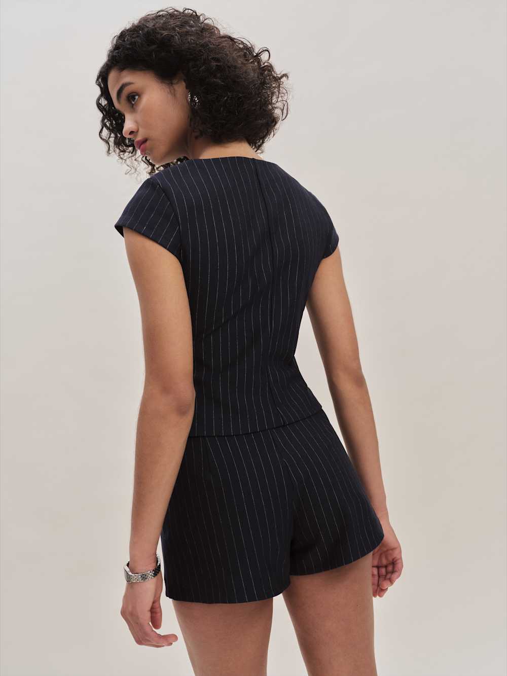 Lola Knit Two Piece - Navy Pinstripe