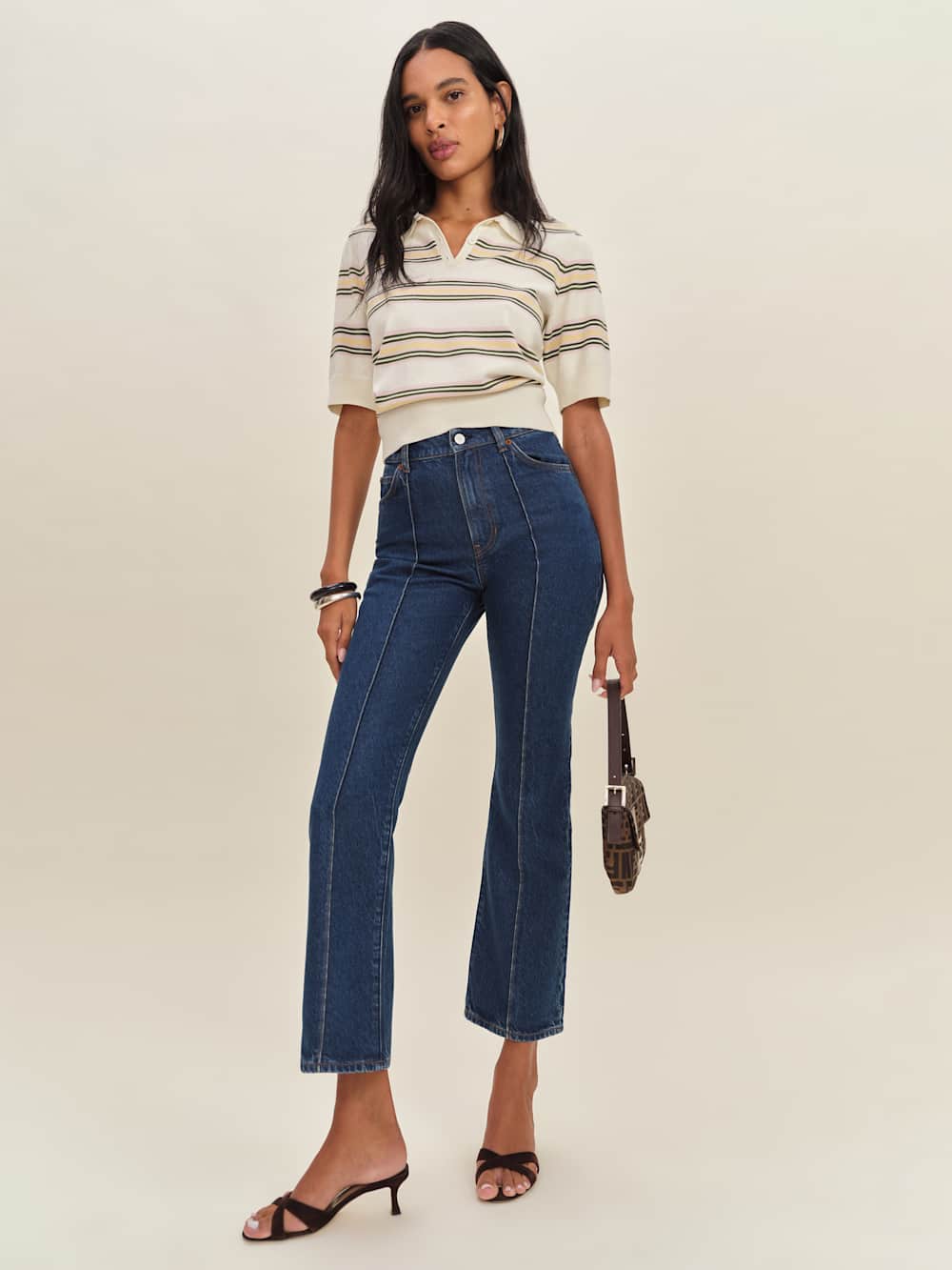 Mia High Rise Vintage Ankle Bootcut Jeans - Cleary Pintuck