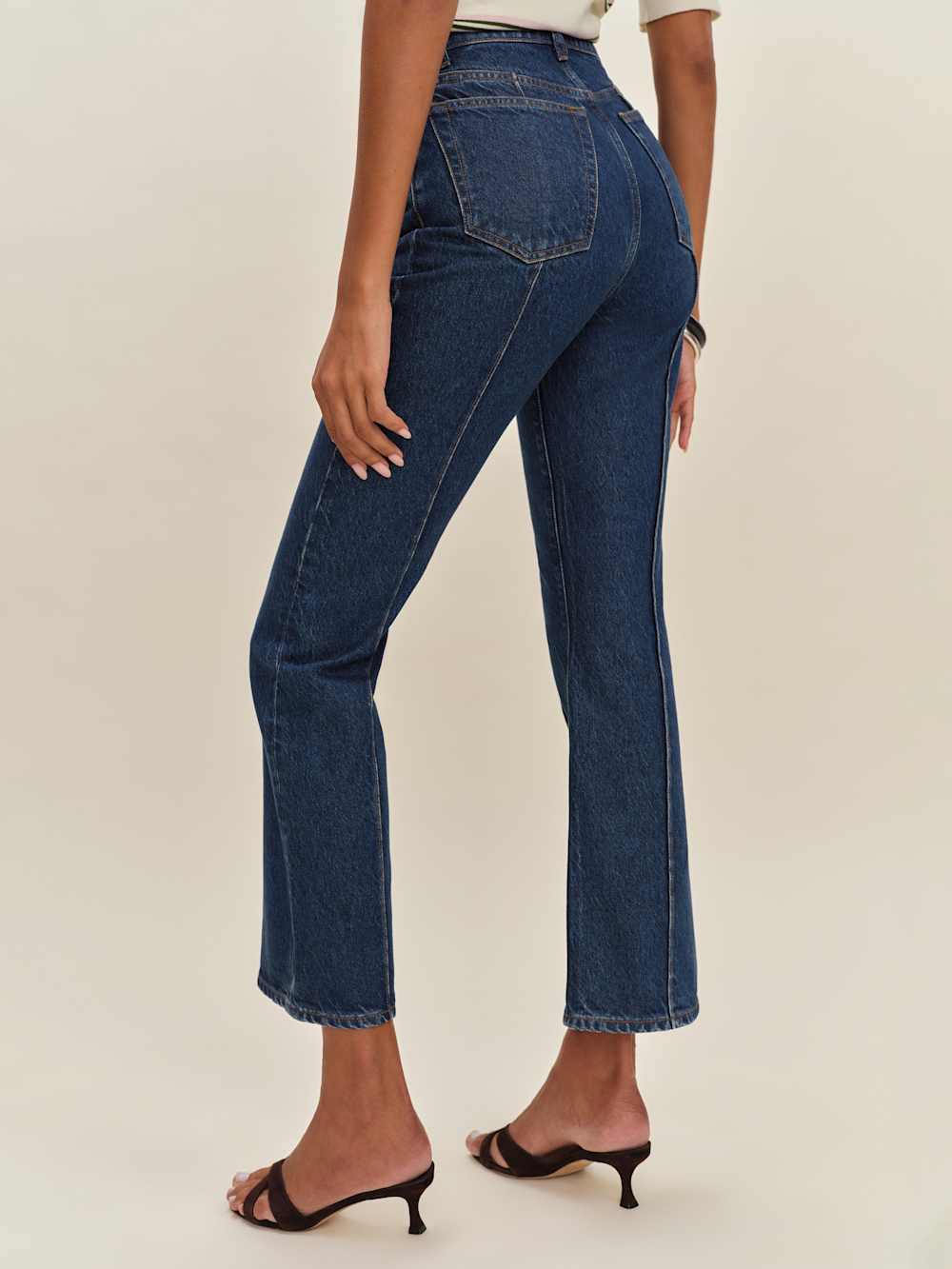 Mia High Rise Vintage Ankle Bootcut Jeans - Cleary Pintuck