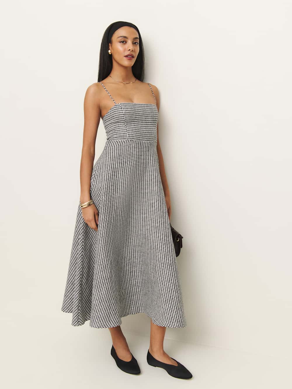 Petites Monette Linen Dress - Remy Check