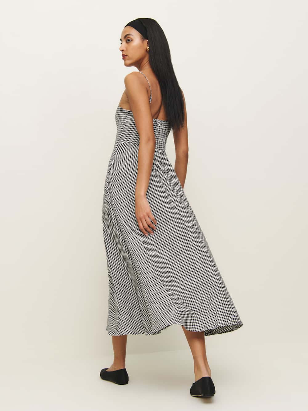 Petites Monette Linen Dress - Remy Check