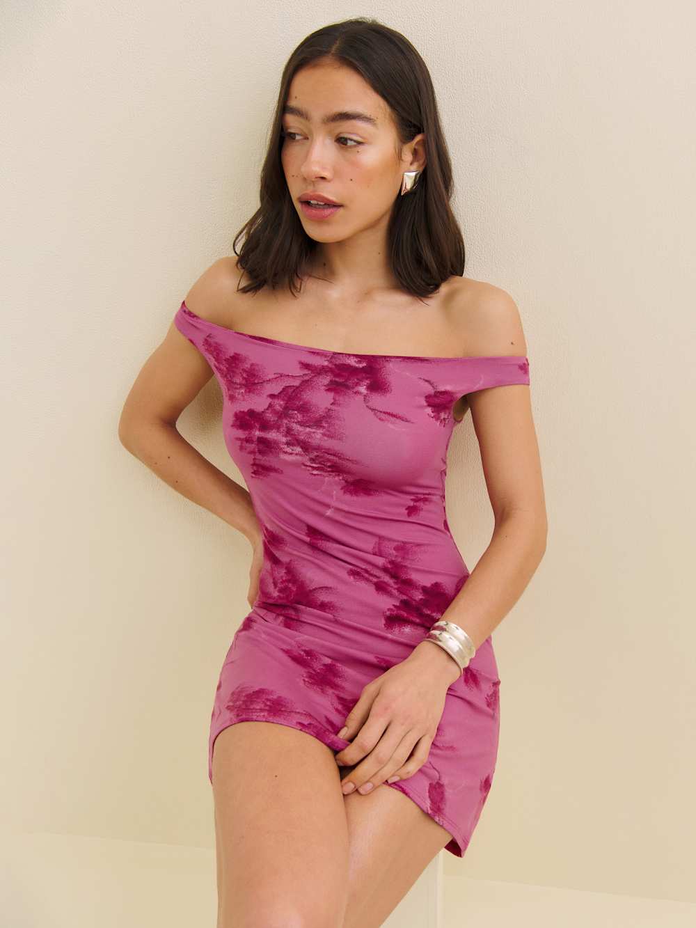 Lia Knit Dress - Hothouse Rose