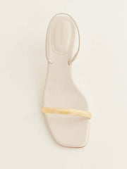 Samantha Heeled Sandal - Almond Leather