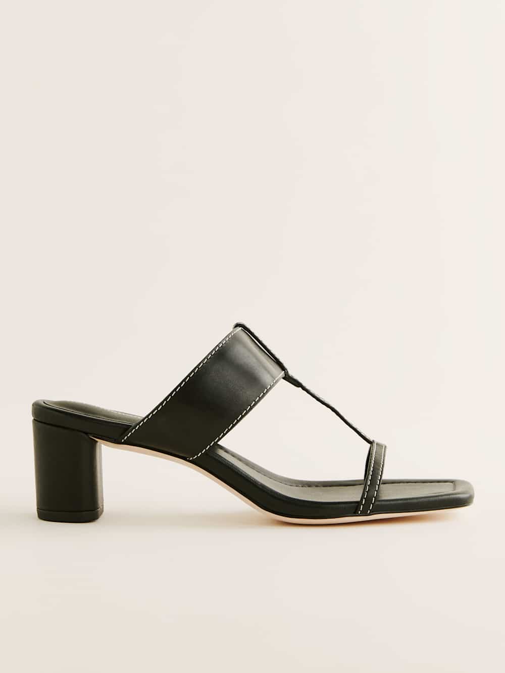 Sardinia Heeled Sandal - Black Leather