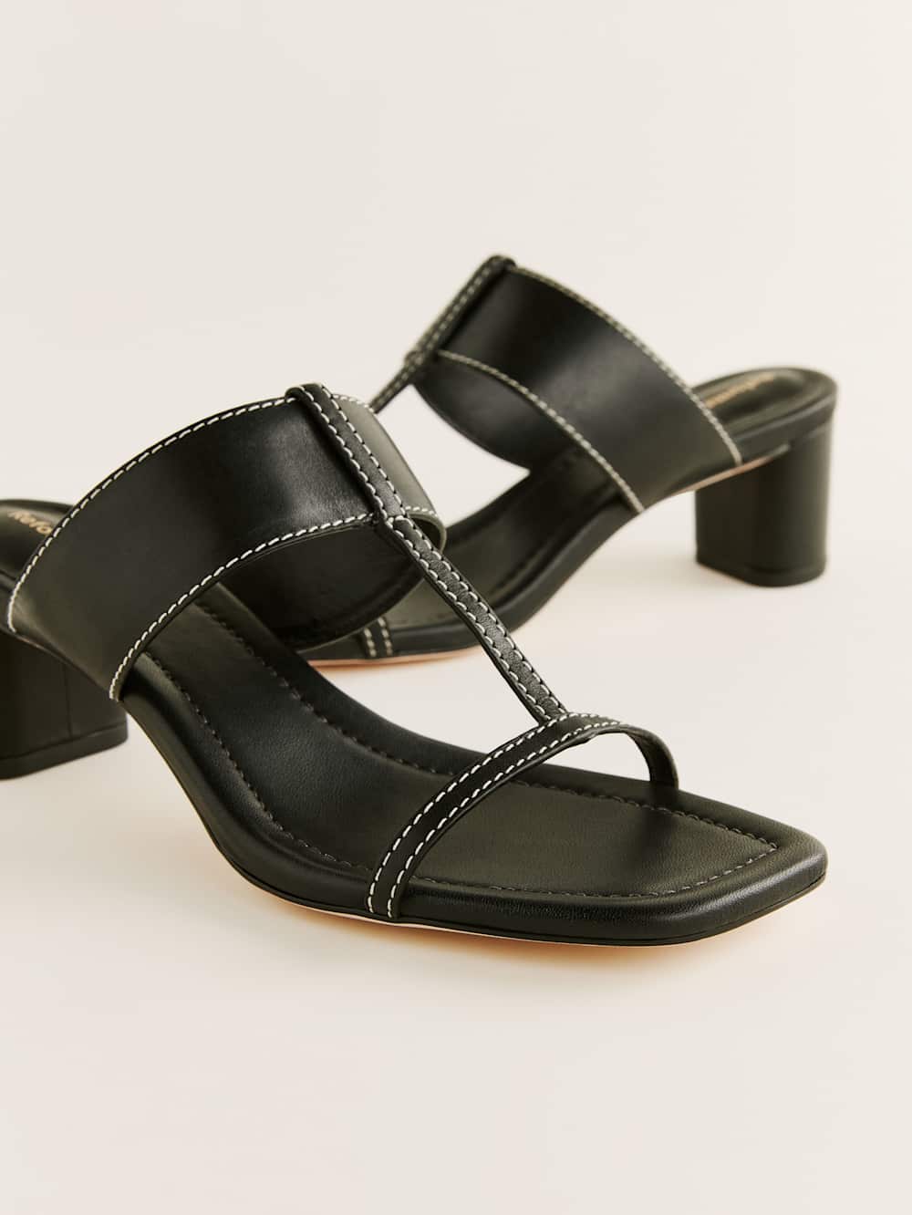 Sardinia Heeled Sandal - Black Leather