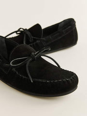 Annette Moccasin - Black Suede