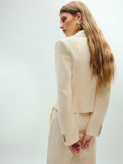 Easton Linen Jacket - Sugar