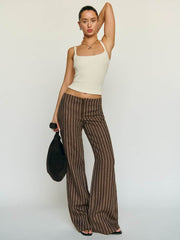 Petites Vida Linen Low Rise Pant - Boardwalk Stripe