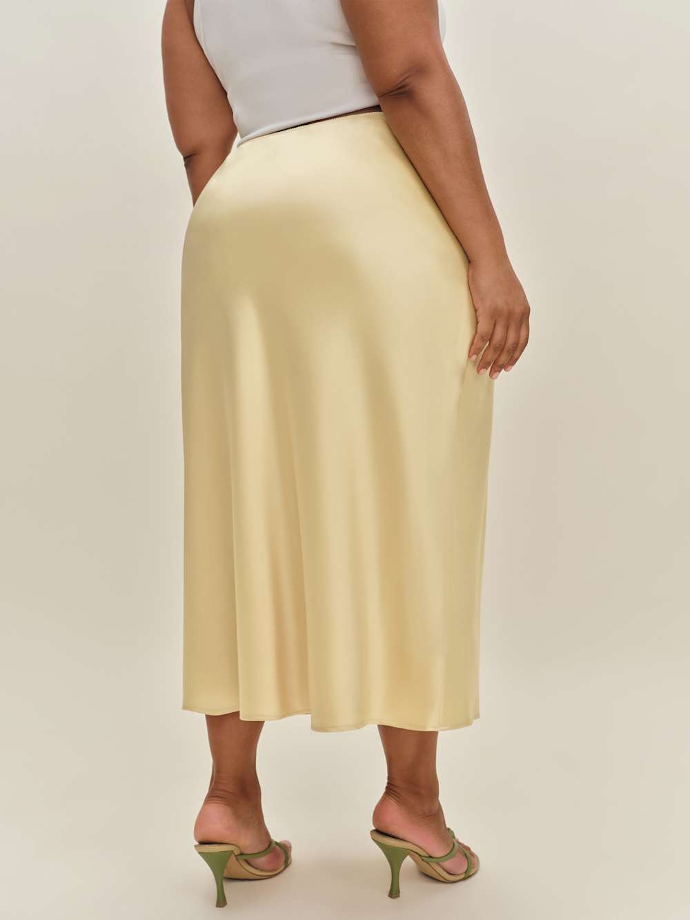 Layla Satin Skirt Es - Blonde