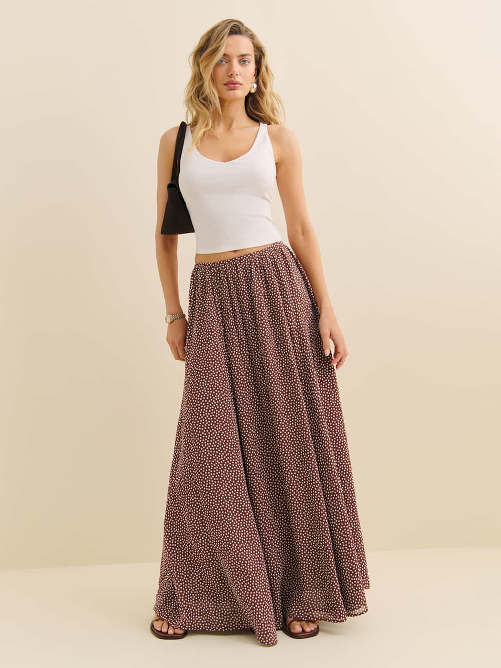 Gemma Skirt - Choco Dot