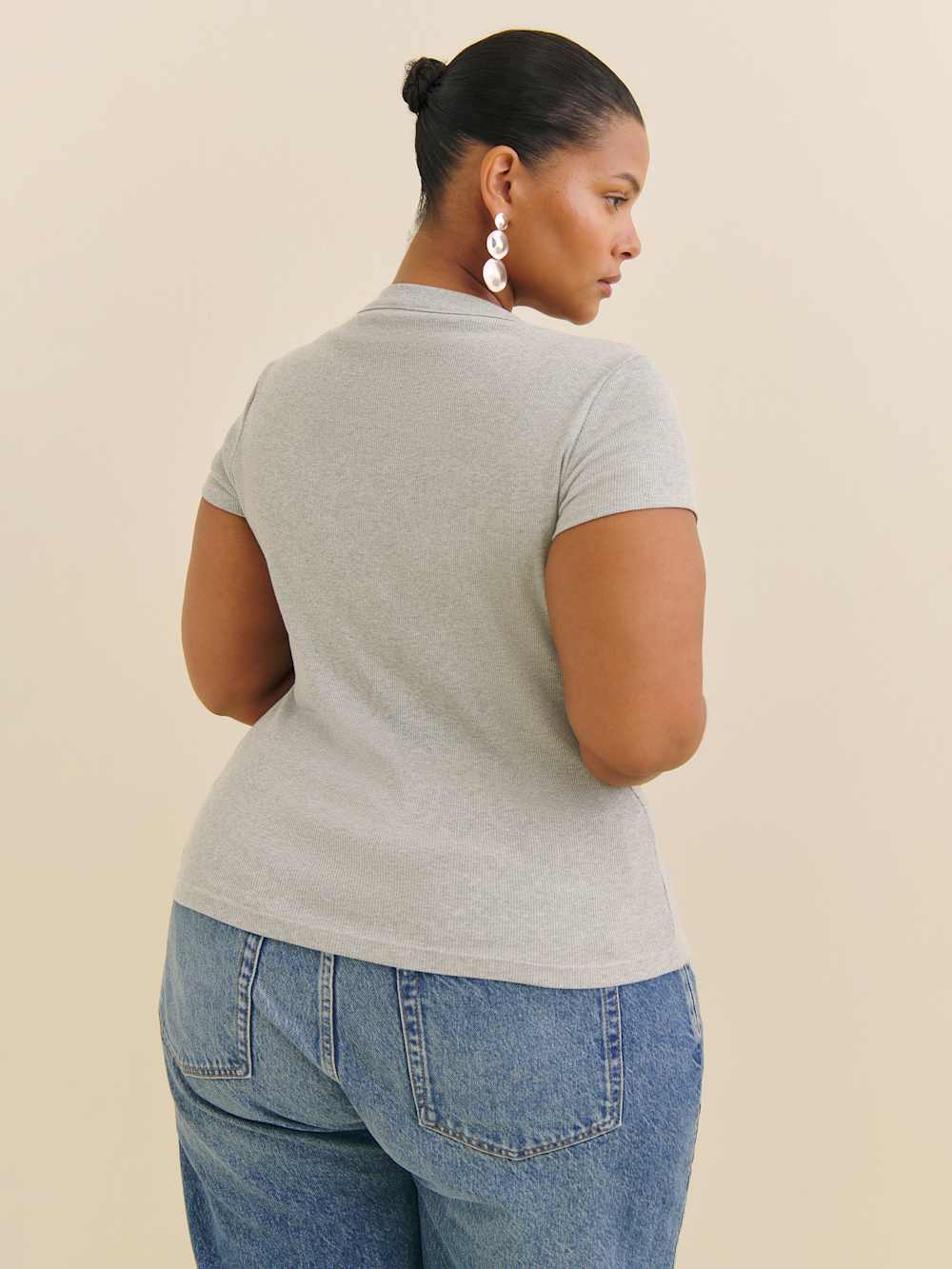 Raelynn Knit Top Es - Heather Grey