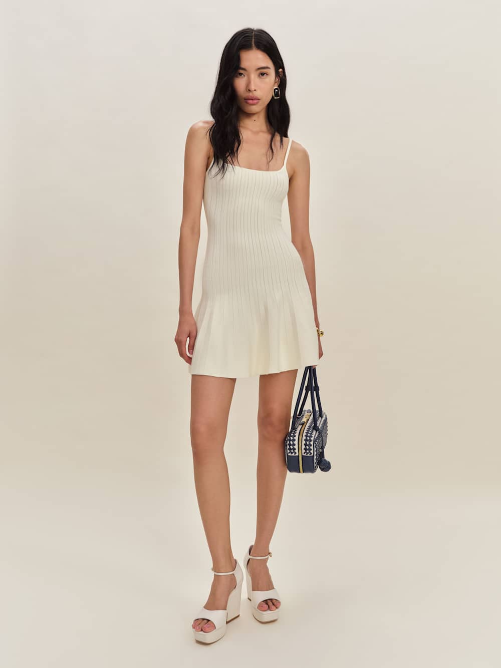 Rhia Cotton Sweater Dress - Fior Di Latte