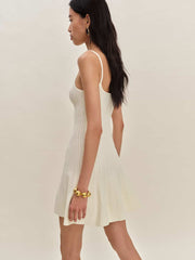 Rhia Cotton Sweater Dress - Fior Di Latte