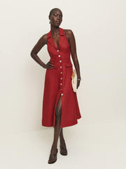 Masha Linen Dress - Sundried Tomato