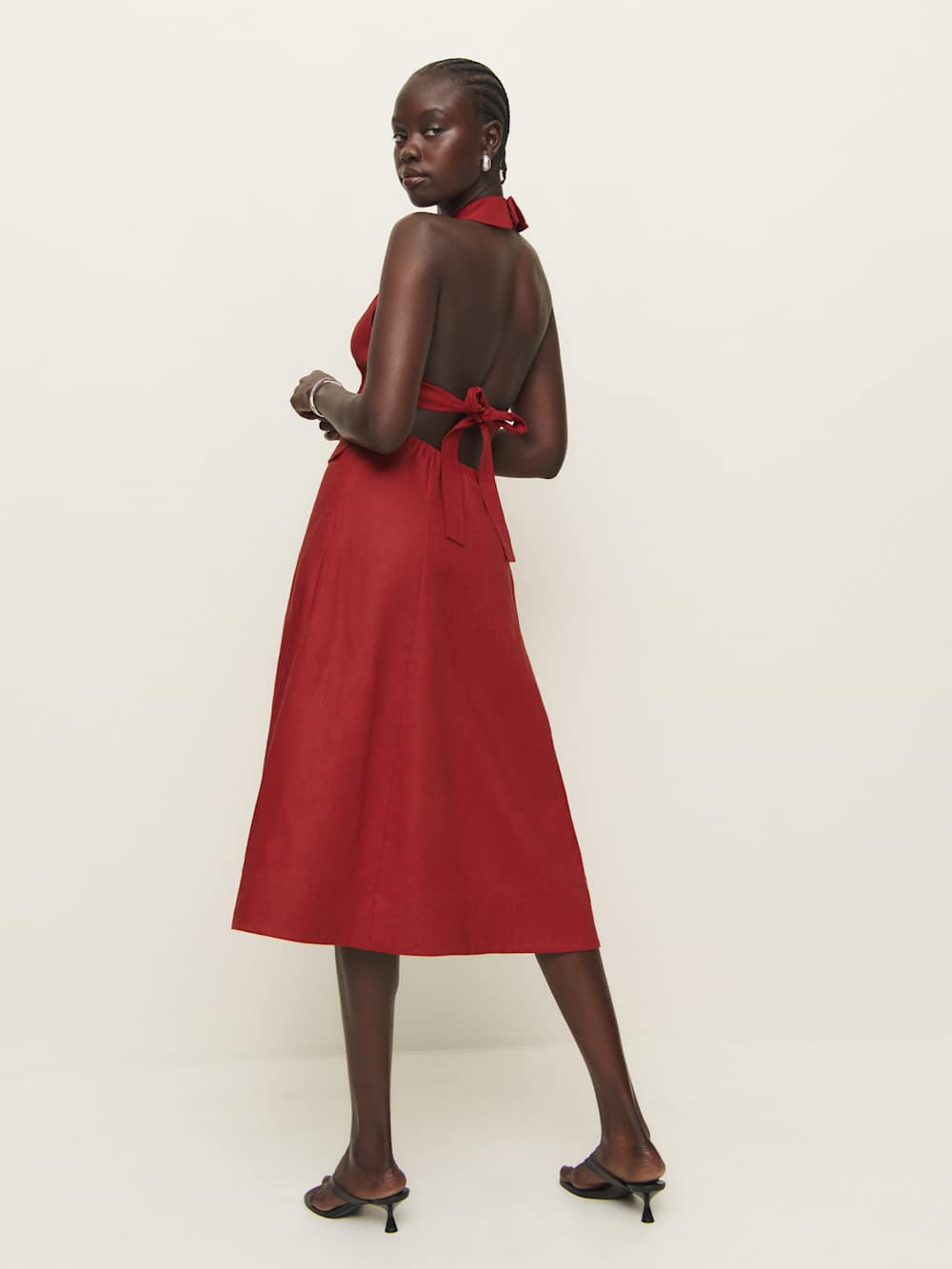 Masha Linen Dress - Sundried Tomato