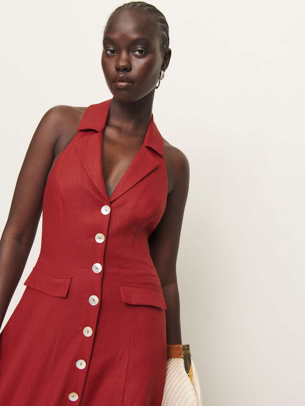 Masha Linen Dress - Sundried Tomato