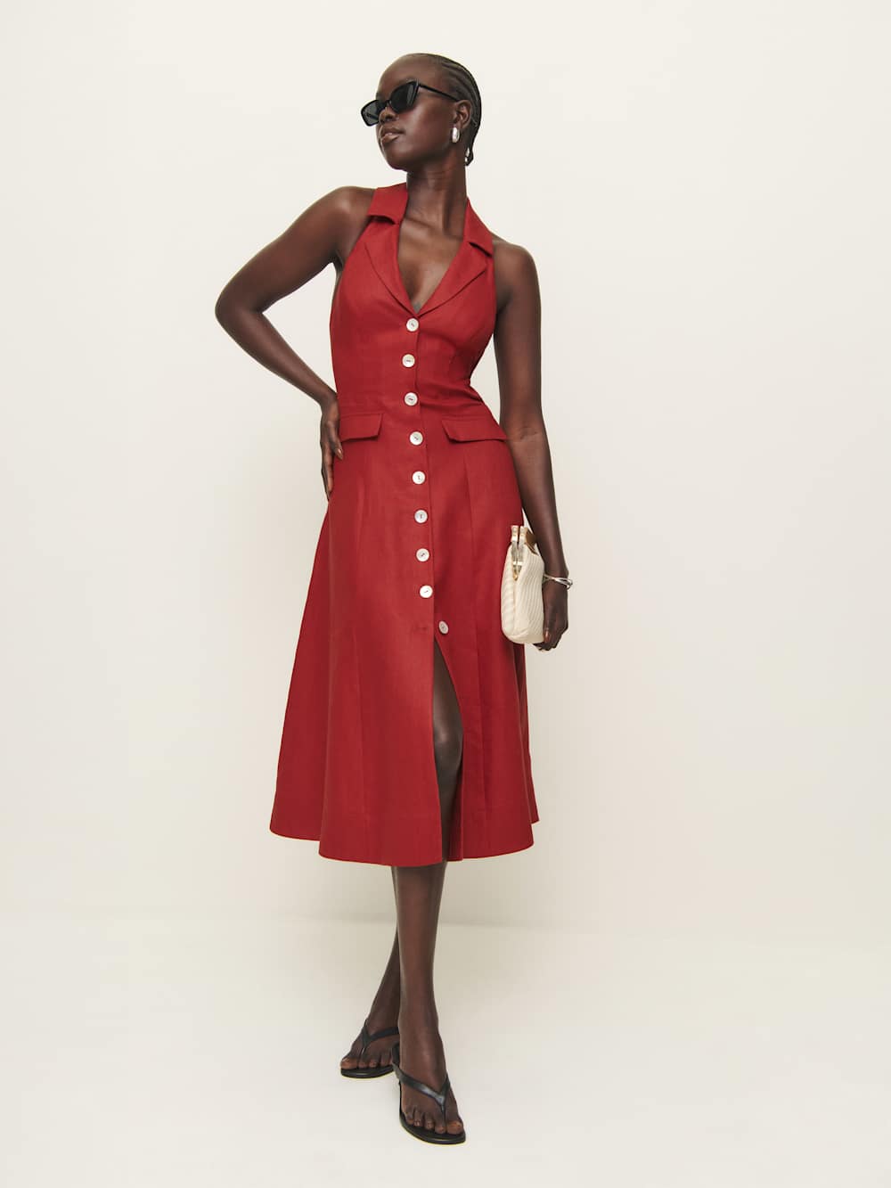 Masha Linen Dress - Sundried Tomato