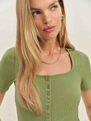Kaiden Knit Top - Crocodile