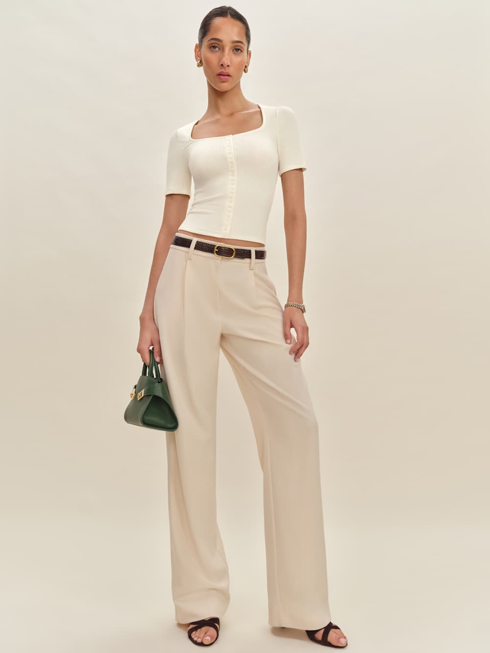 Kaiden Knit Top - Fior Di Latte
