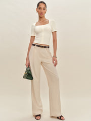 Kaiden Knit Top - Fior Di Latte