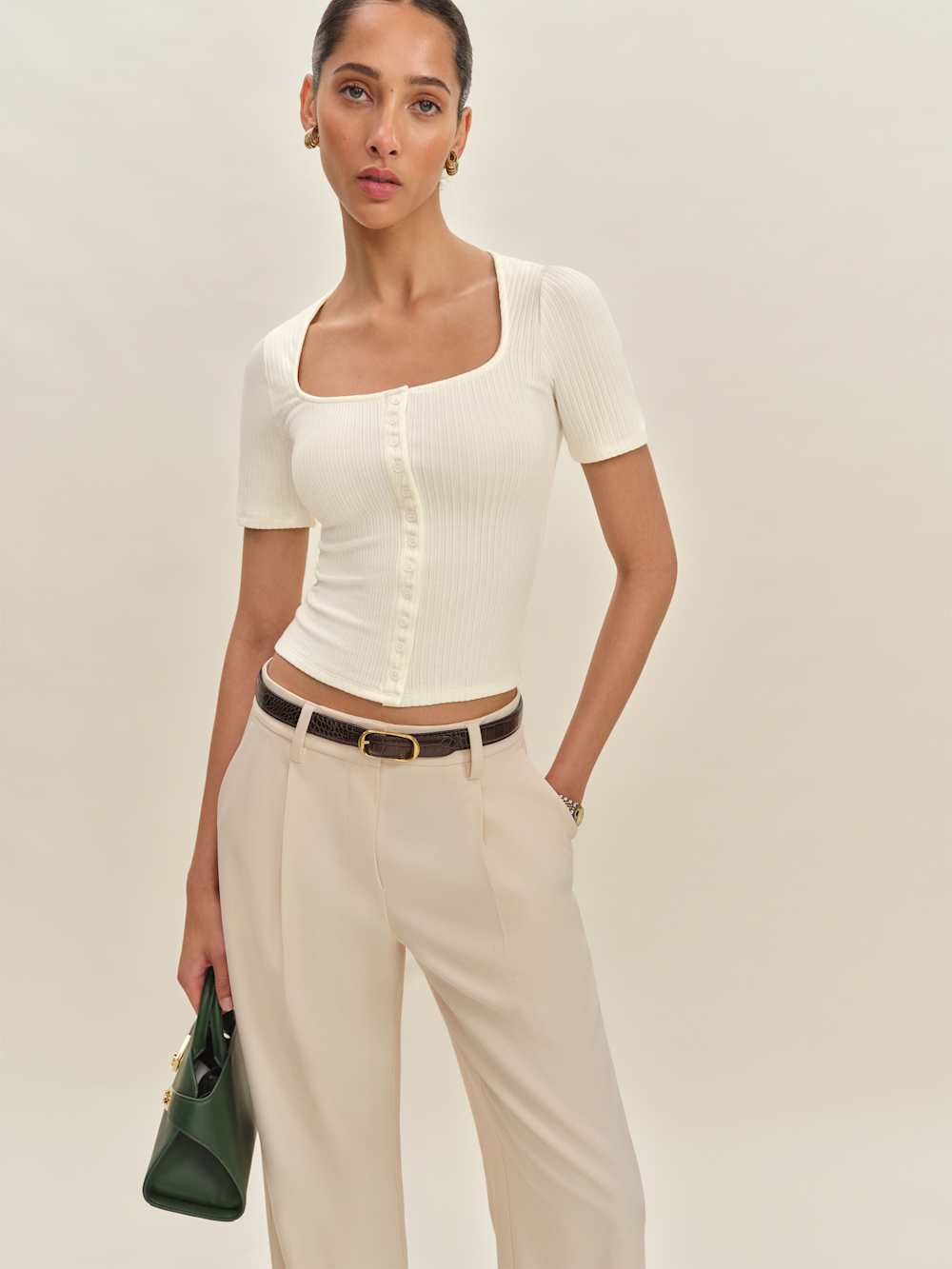 Kaiden Knit Top - Fior Di Latte