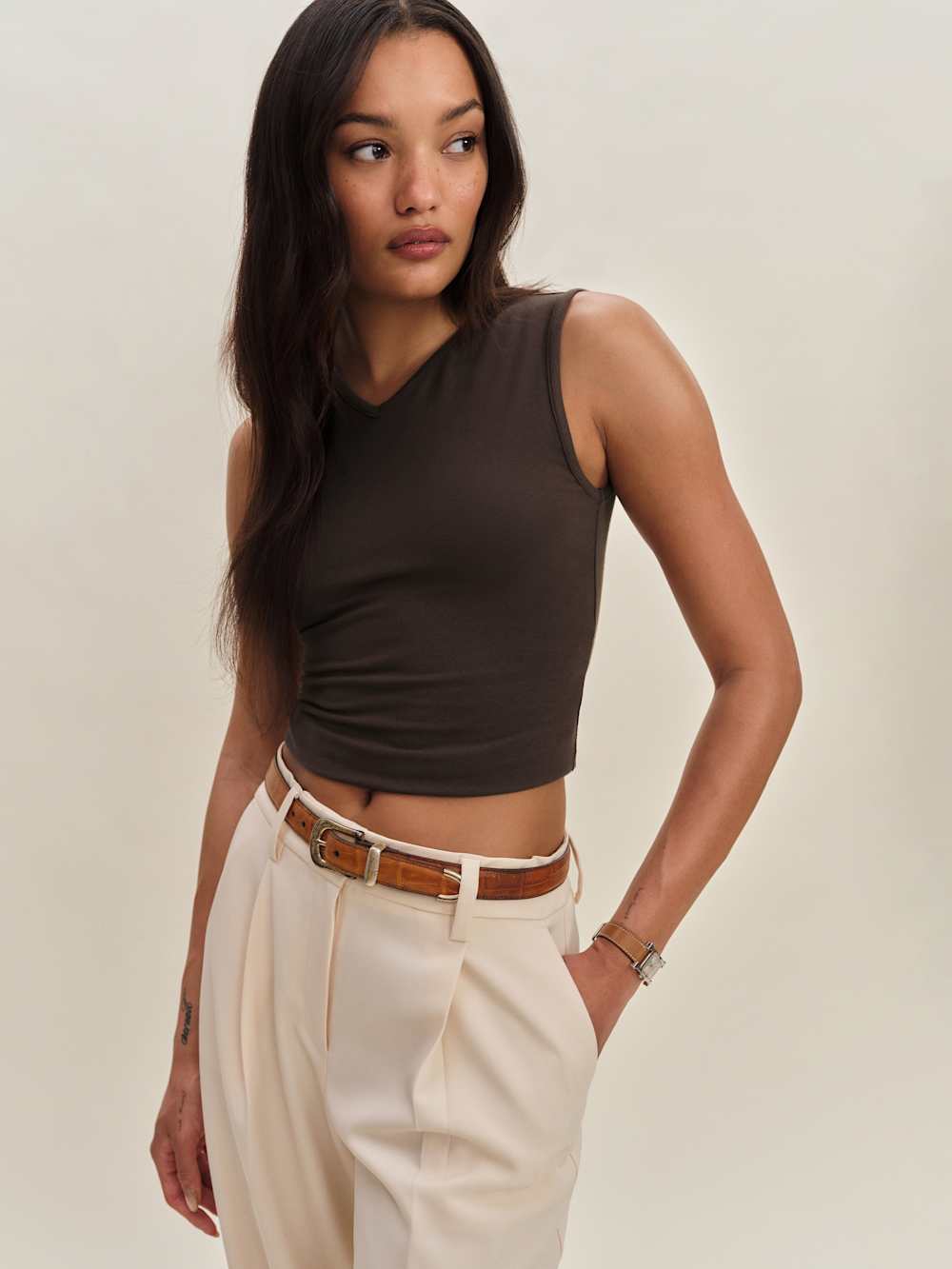 Wren Knit Top - Mole