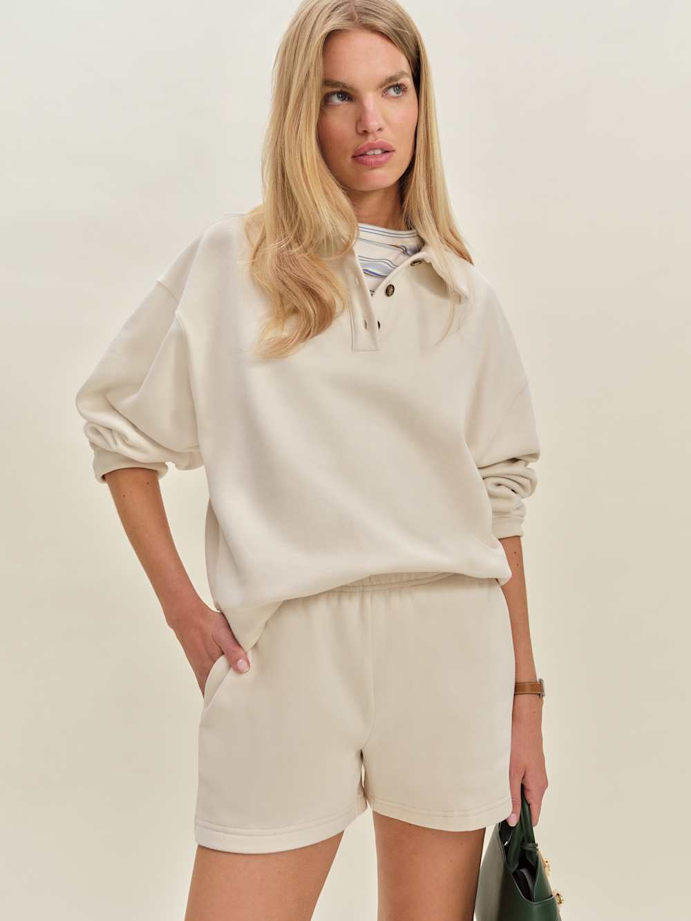 Nico Classic Polo Sweatshirt - Almond
