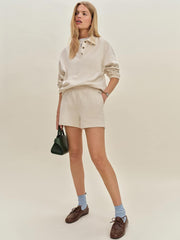Nico Classic Polo Sweatshirt - Almond