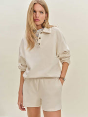 Leon Sweat Short - Almond